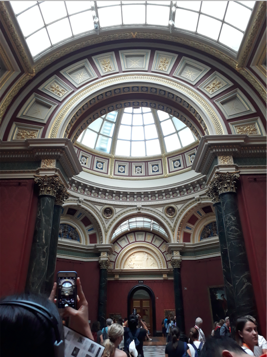 Inside the National Gallery.